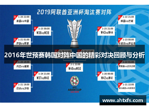 2016年世预赛韩国对阵中国的精彩对决回顾与分析